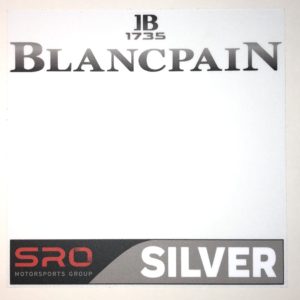 Startnummern Panel "GT WORLD CHALLENGE SILVER" Digitaldruck