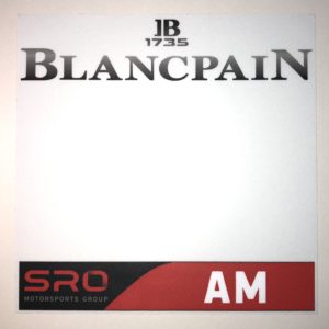 Startnummern Panel "GT WORLD CHALLENGE AM" Digitaldruck