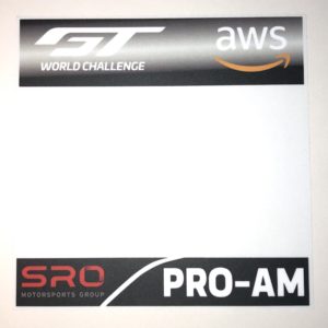 Startnummern Panel "GT WORLD CHALLENGE PRO-AM" Digitaldruck